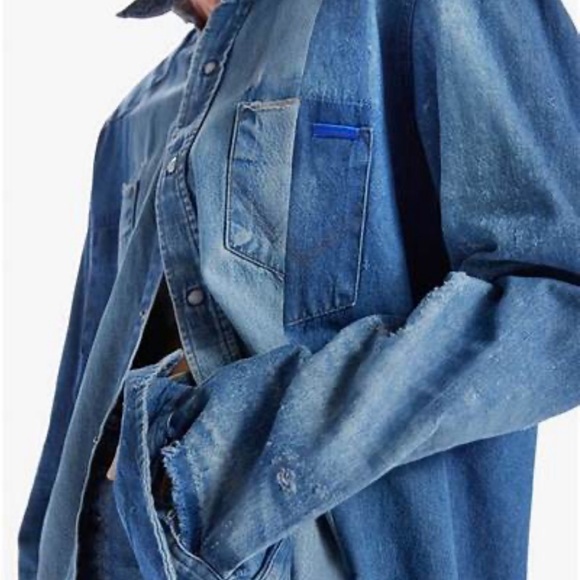 Rare Mother   …60% Mother recycled denim capsule … jacket/ shirt NWOT - Picture 2 of 16